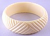 LG75 ivory carved lucite bangle